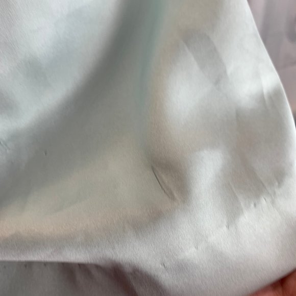 Vintage MJ Concepts in Sportwear Baby Blue Button Down Blouse Size 5 Ruffle Neck - Picture 10 of 10